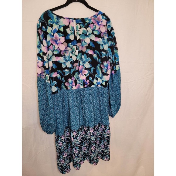 Soft Surroundings Night Bloom Dress Mixed Floral Print Size Large - Picture 4 of 5